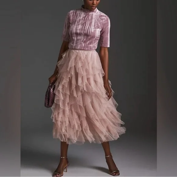 Anthropologie Pilcro Velveteen Mock Neck Pullover Top Size Medium - Picture 7 of 9